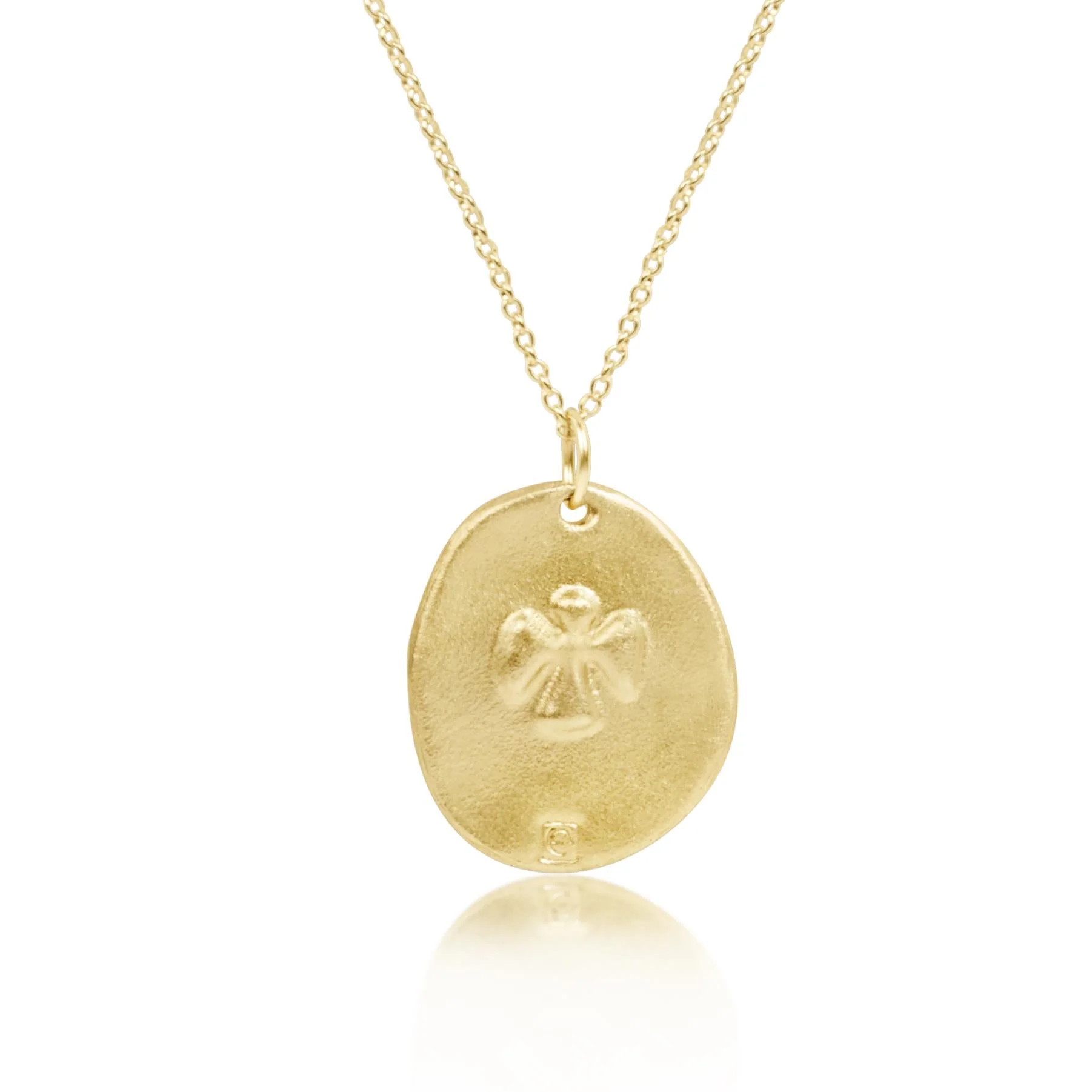 16" Necklace Gold - Inspire Gold Disc - Image 2