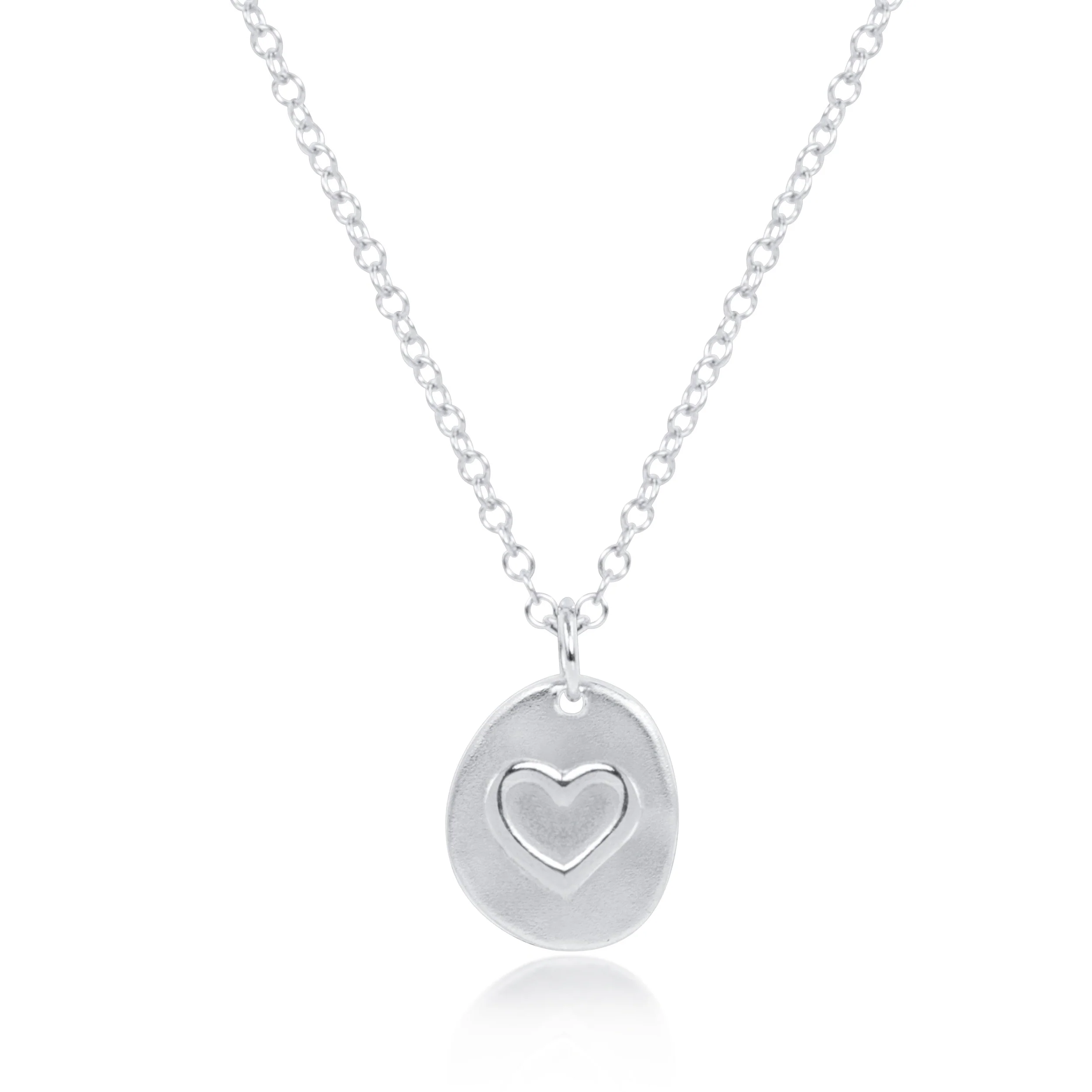 16" Necklace Sterling - Inspire Love Small Sterling Disc