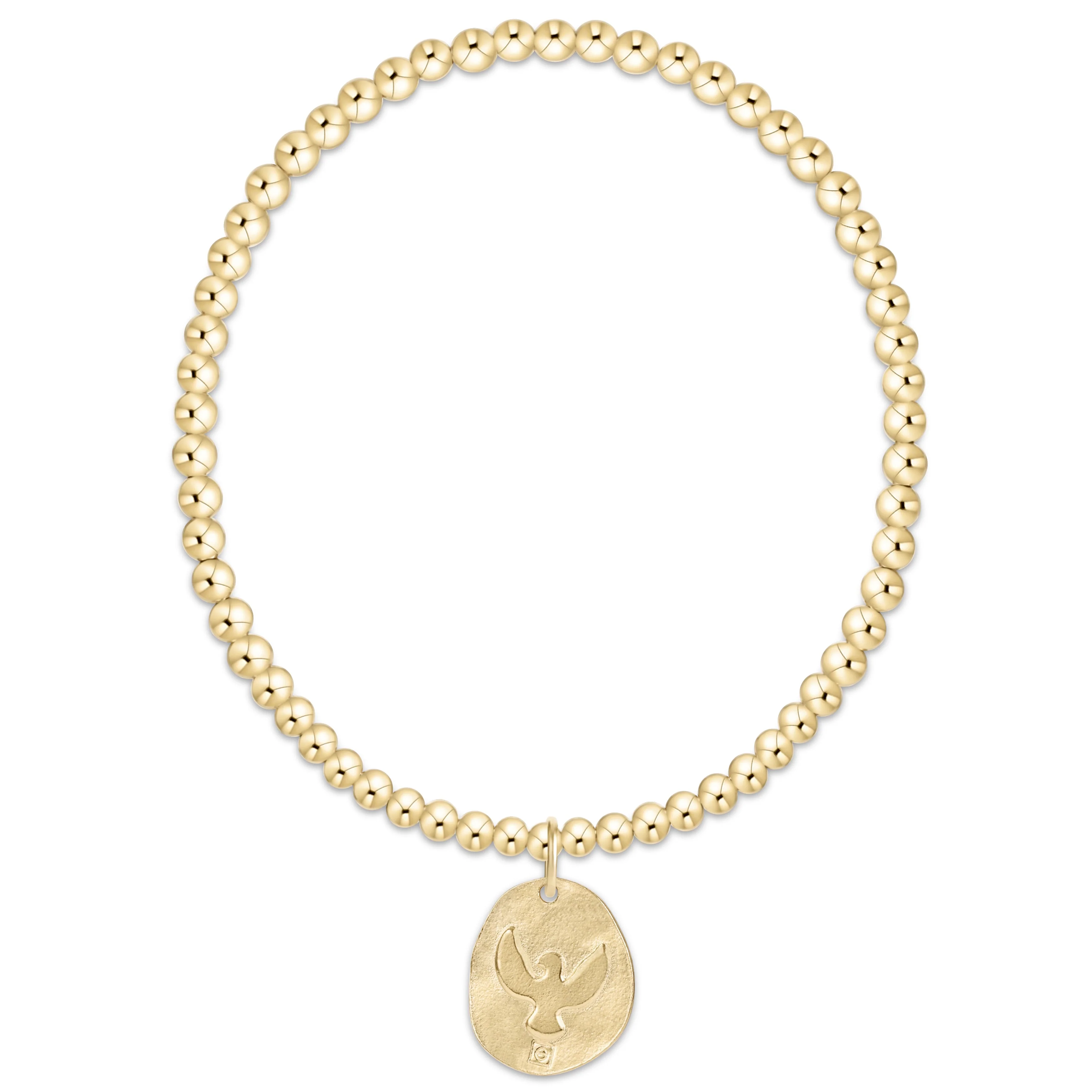 Classic Gold 3mm Bracelet - Inspire America Gold Disc - Image 3