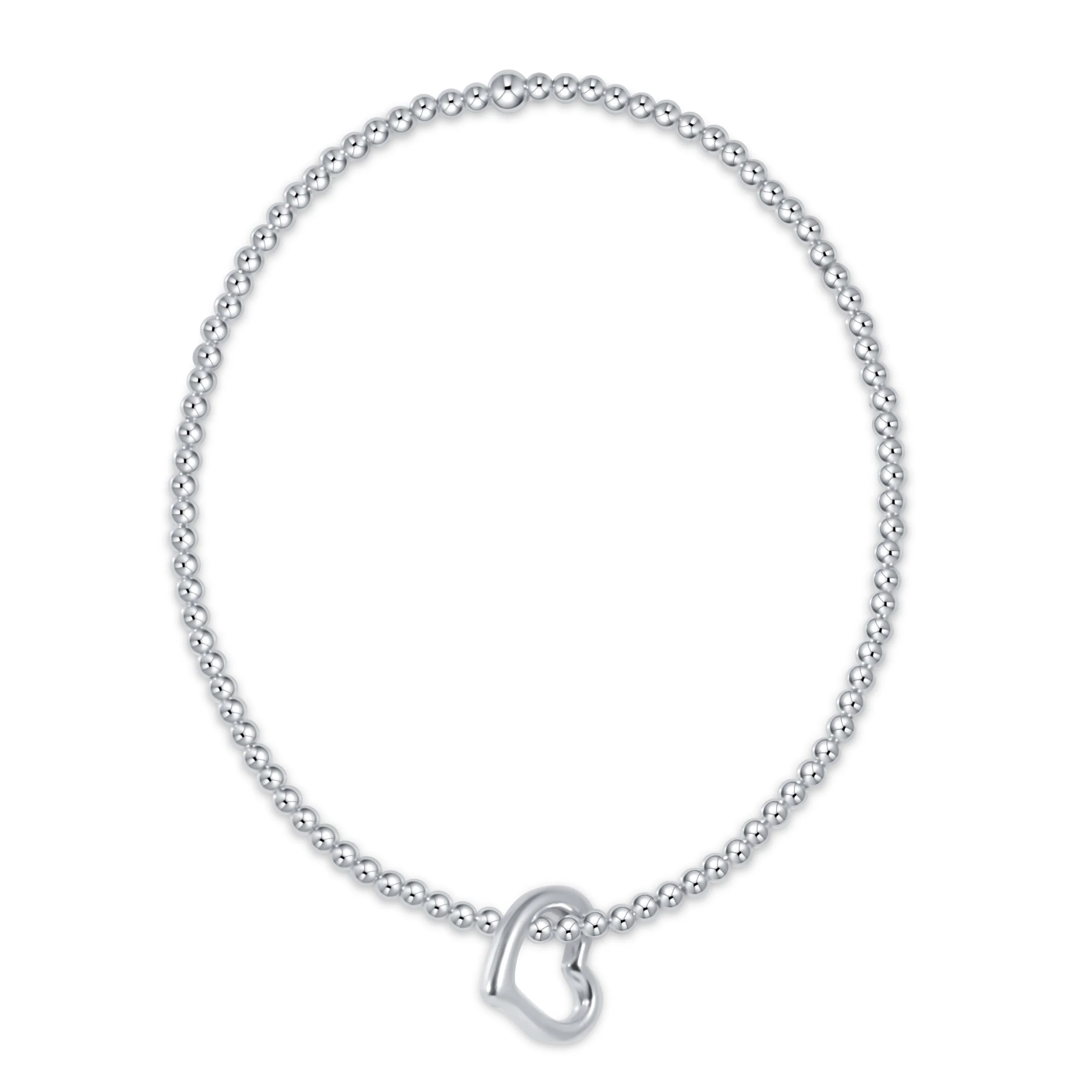 Classic Sterling 2.5mm Bracelet - Love Sterling Charm