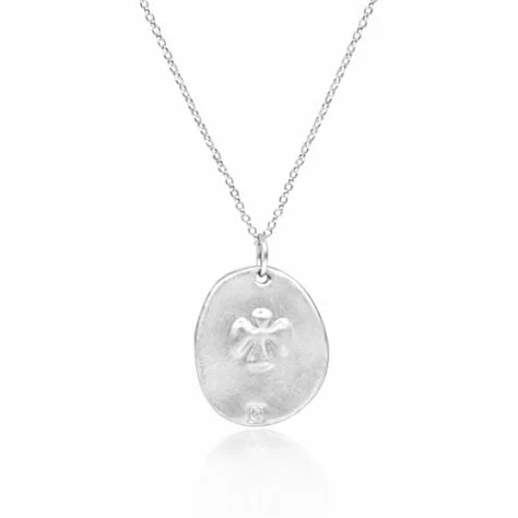 16" Necklace Sterling - Inspire Sterling Disc - Image 2
