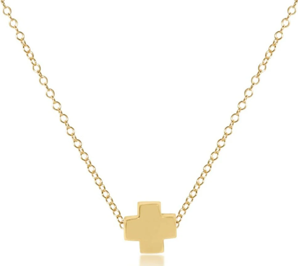 egirl 14" Necklace Gold - Signature Cross Gold