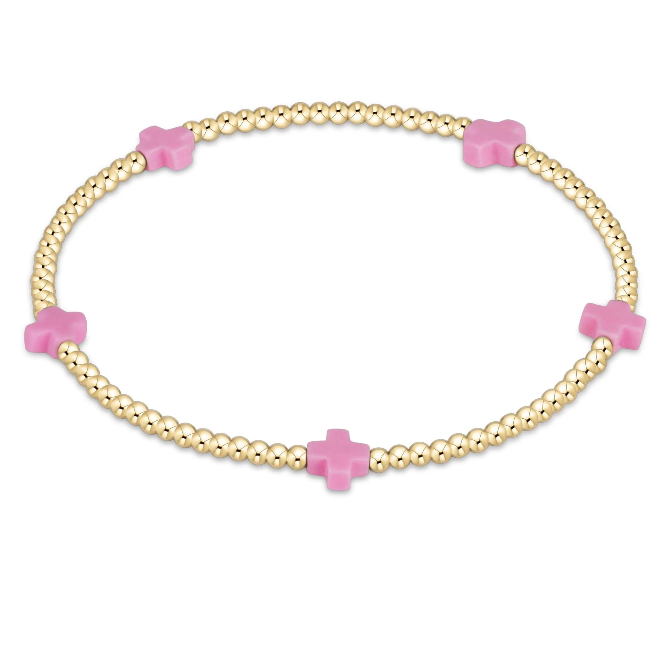 egirl Signature Cross Small 2mm Gold Bracelet