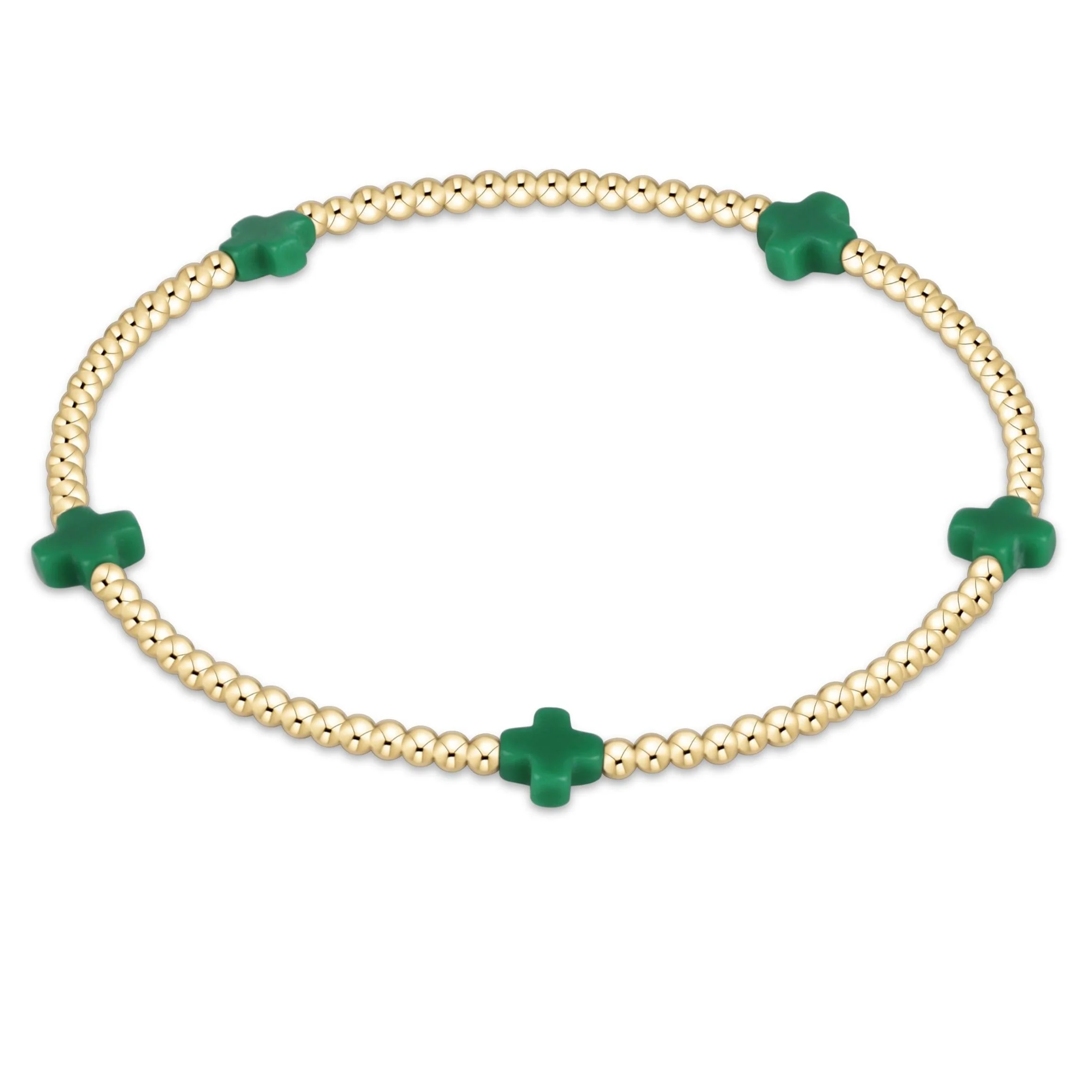 egirl Signature Cross Small 2mm Gold Bracelet - Image 10