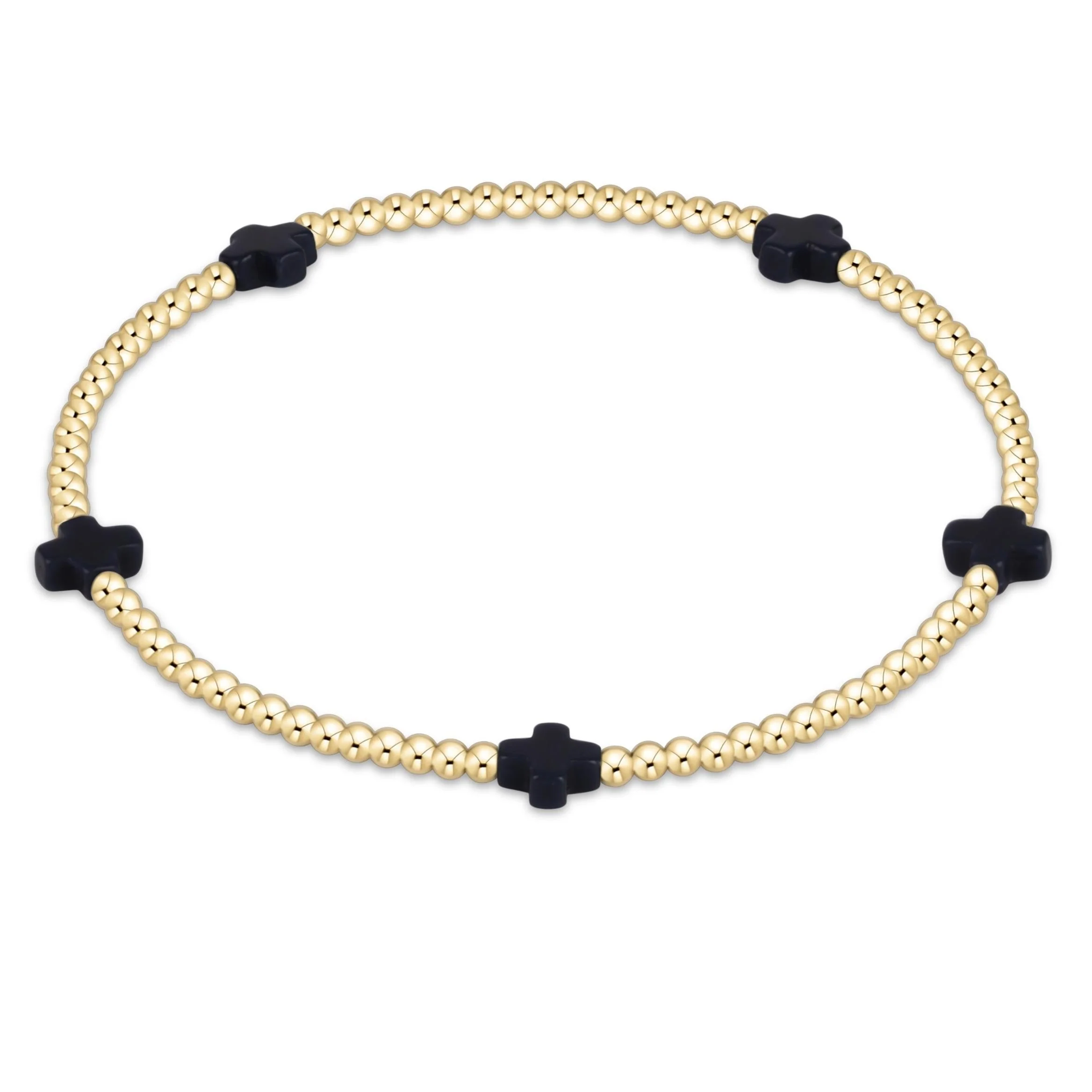 egirl Signature Cross Small 2mm Gold Bracelet - Image 11