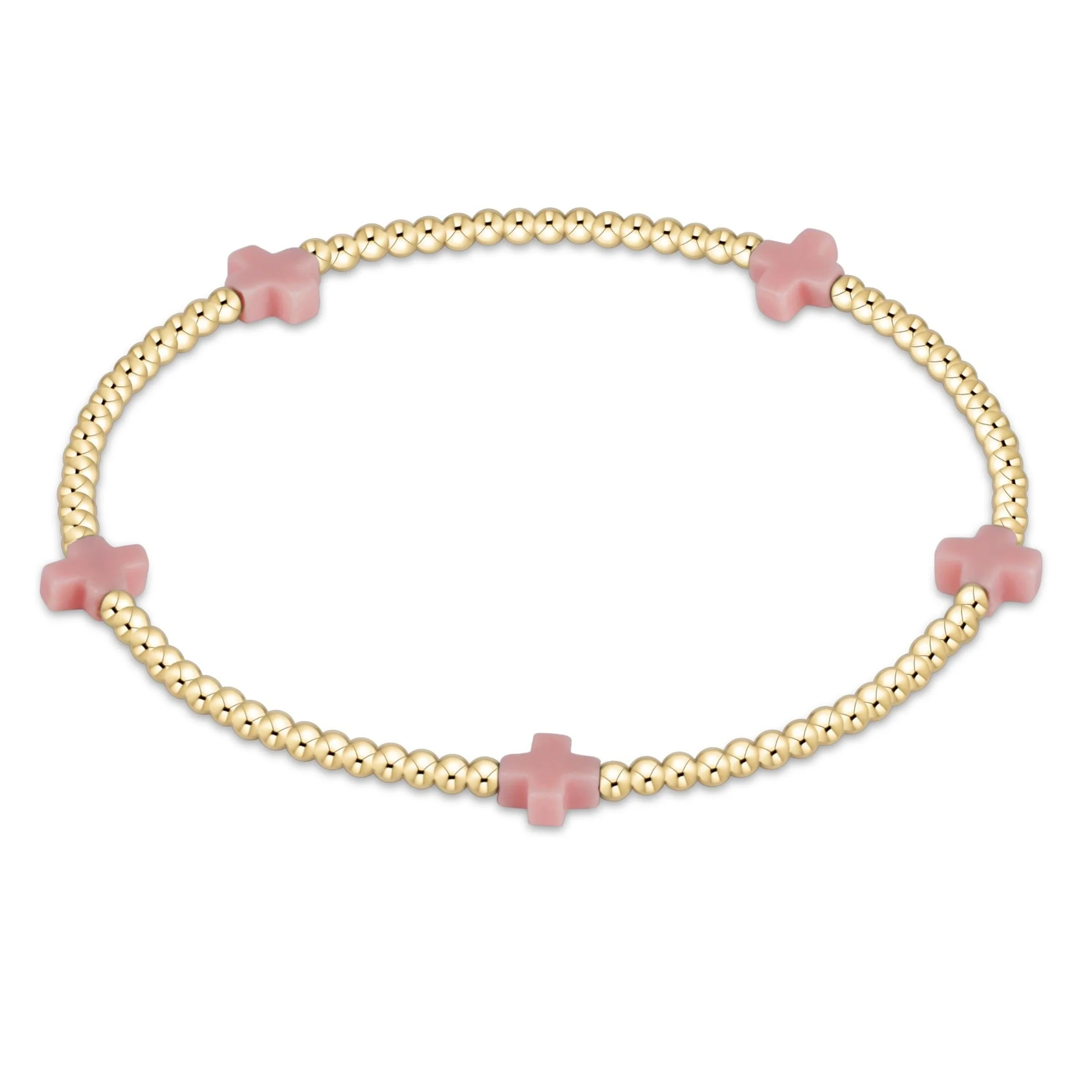 egirl Signature Cross Small 2mm Gold Bracelet - Image 4