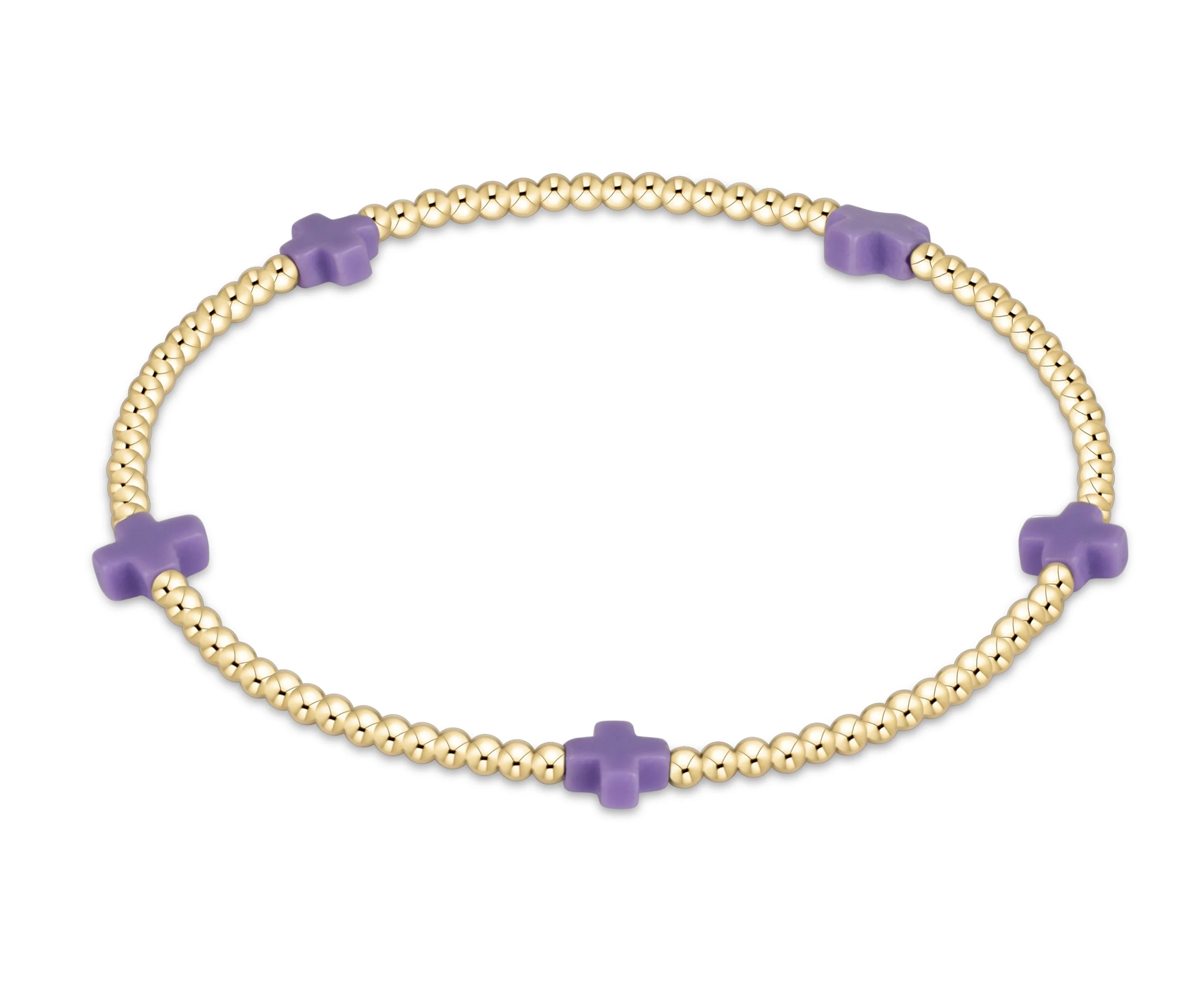 egirl Signature Cross Small 2mm Gold Bracelet - Image 6