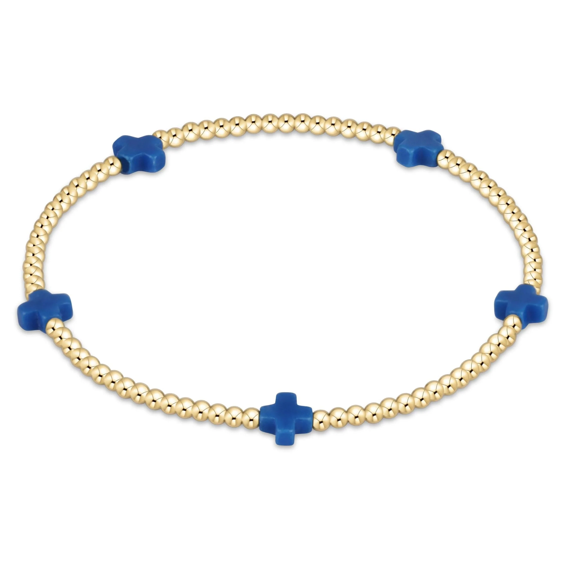 egirl Signature Cross Small 2mm Gold Bracelet - Image 8