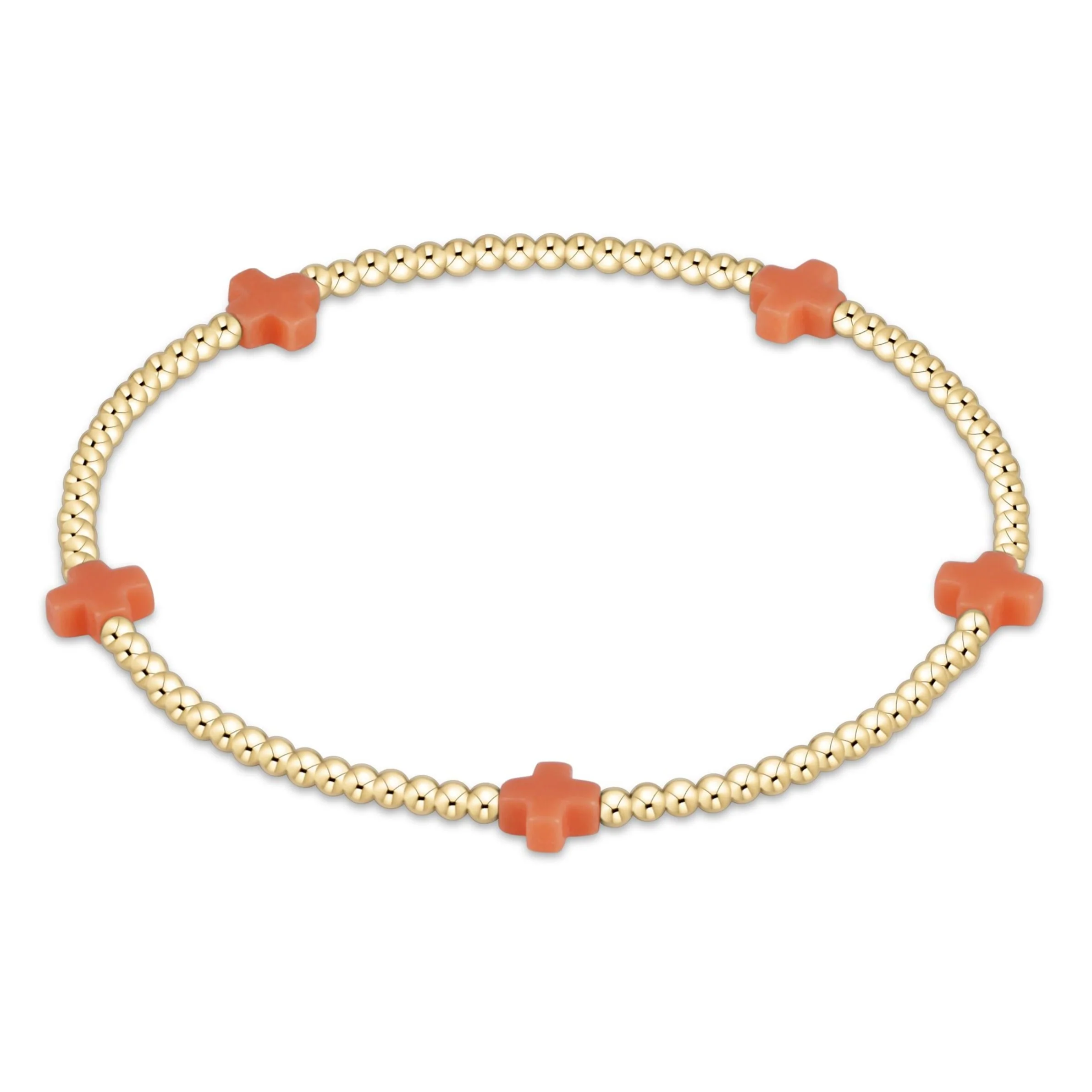 egirl Signature Cross Small 2mm Gold Bracelet - Image 9