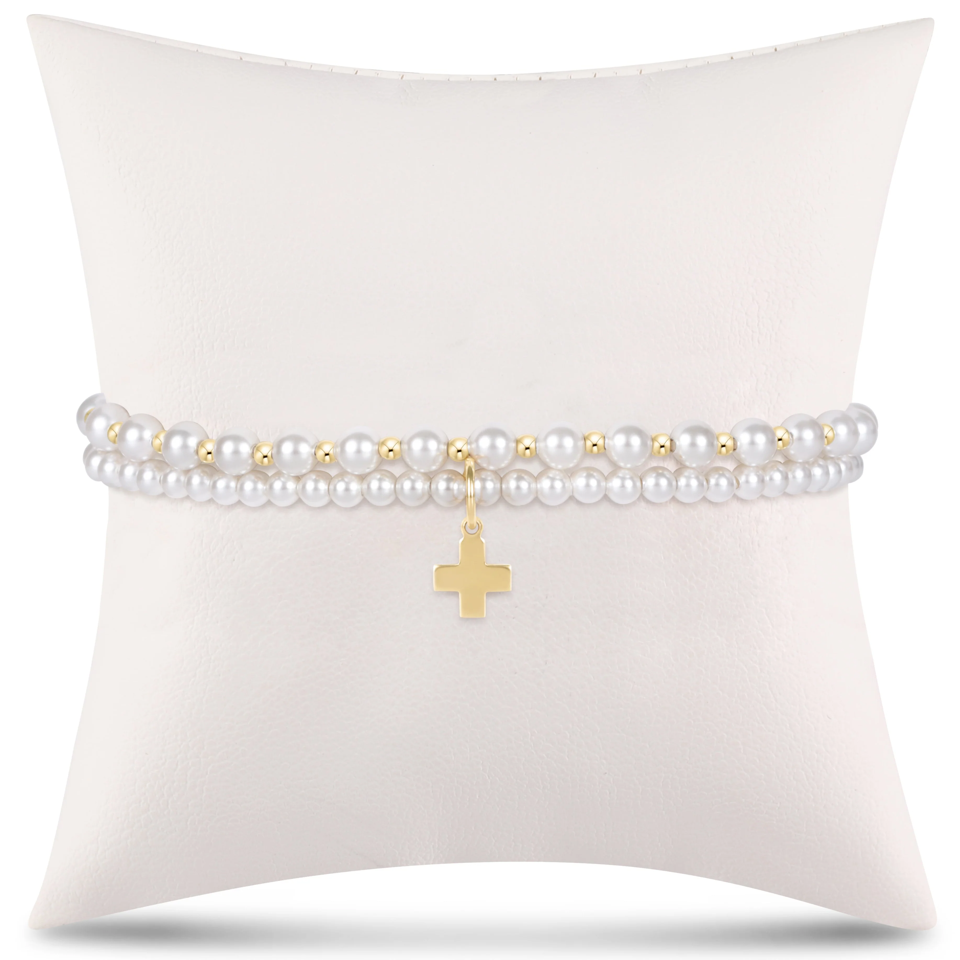 grateful for you gift stack - pearl signature cross charm