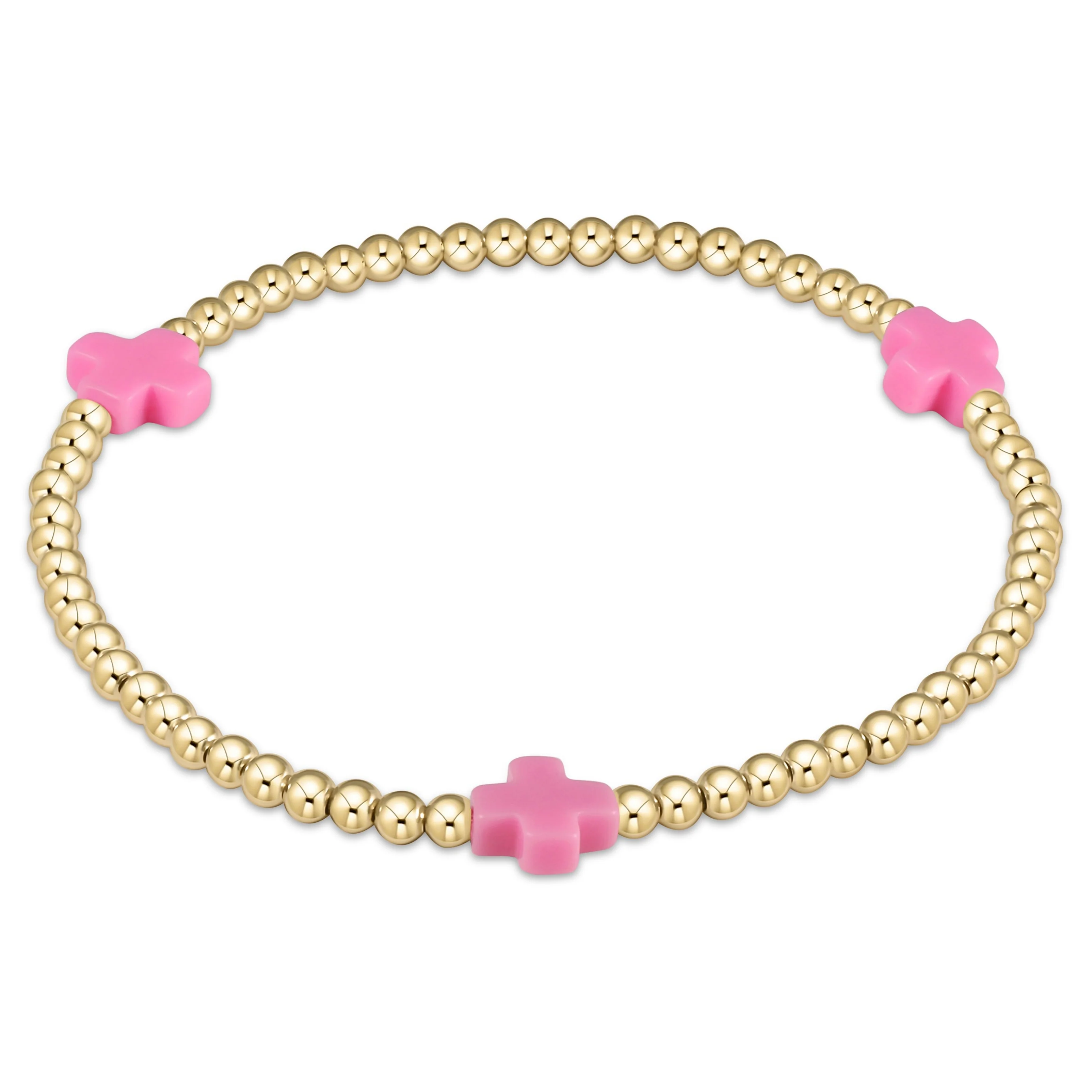 Signature Cross 3mm Gold Bracelet - Image 6