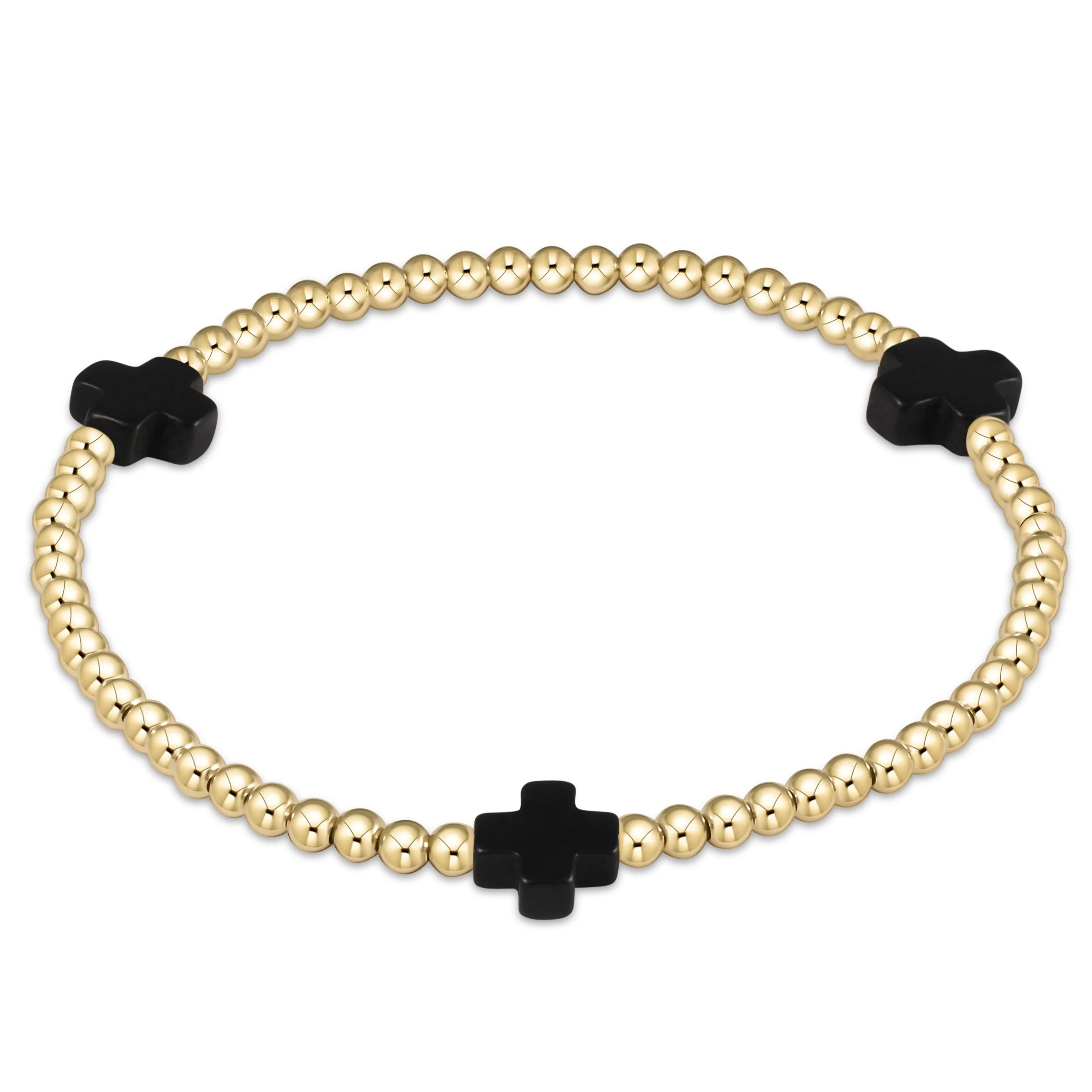 Extends Signature Cross 3mm Gold Bracelet - Image 5