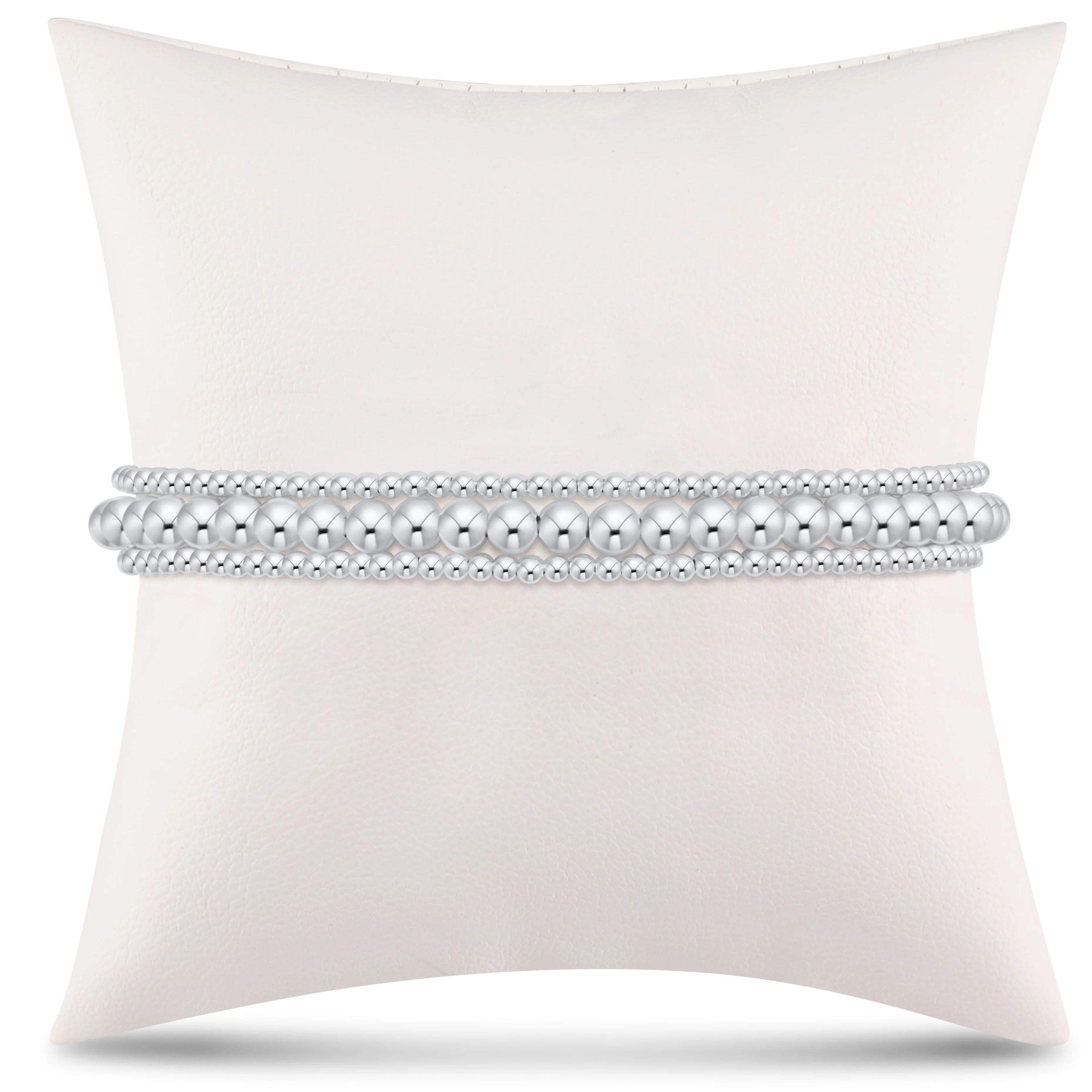 simply classic sterling stack - 4mm - stack of 3