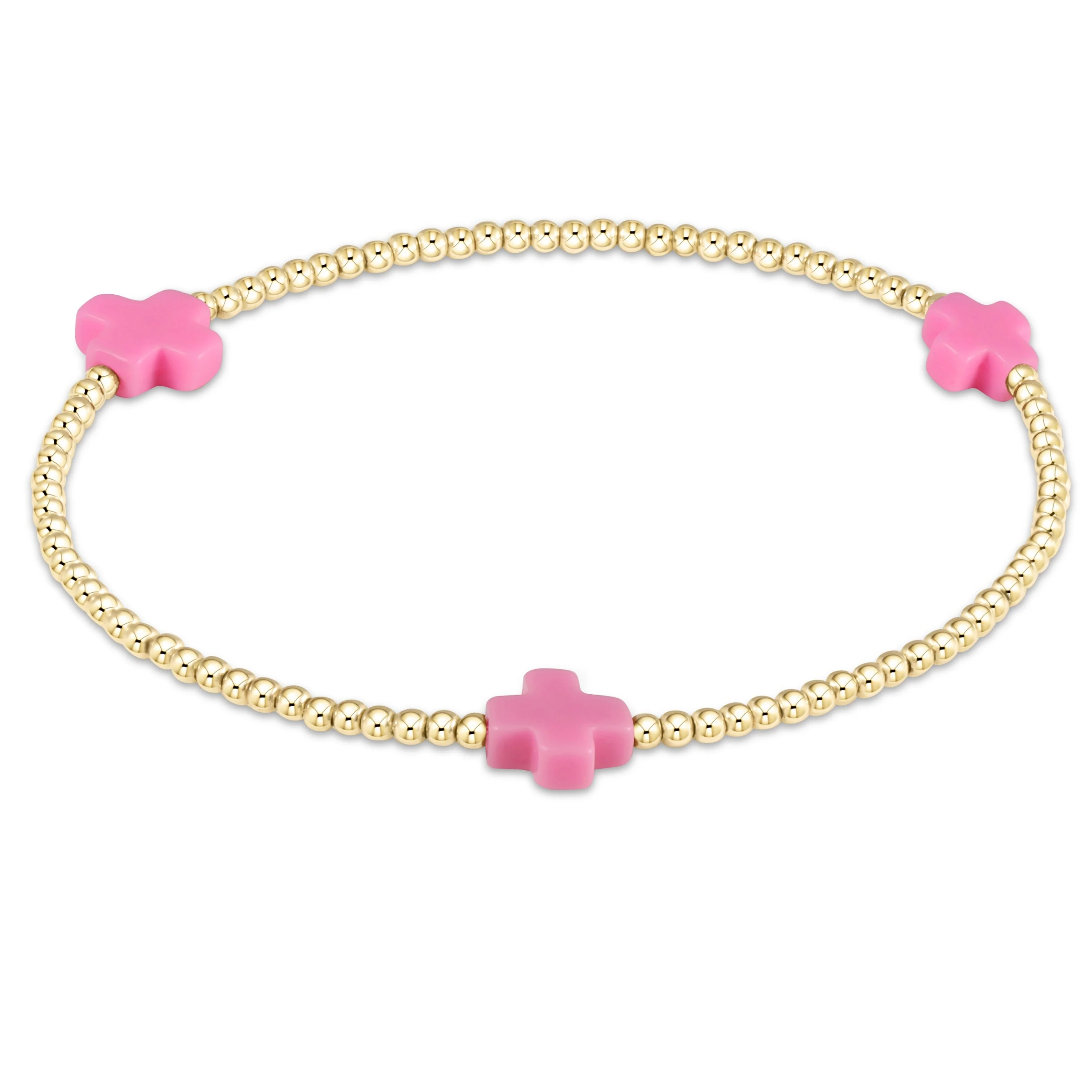 Signature Cross 2mm Gold Bracelet - Image 6