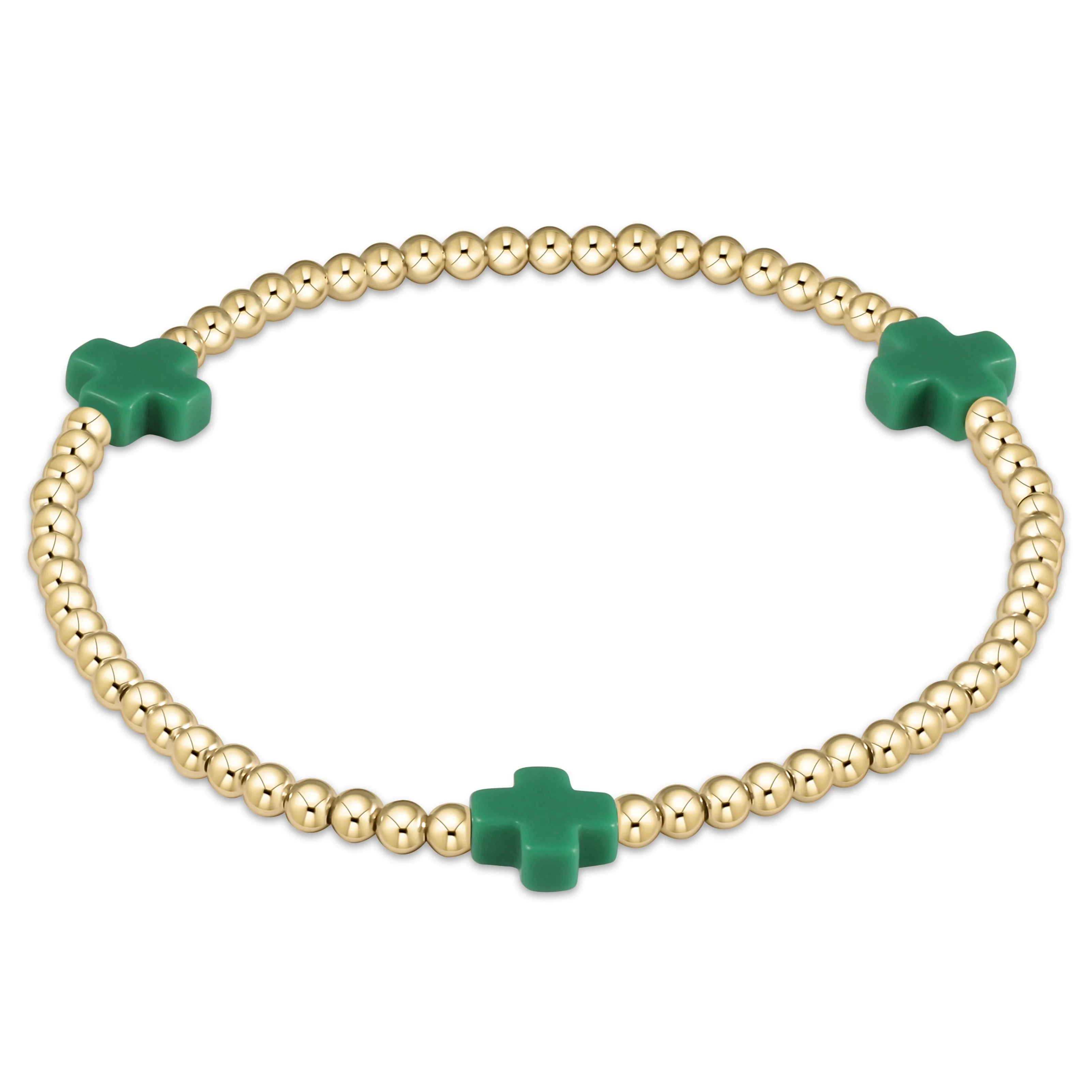 Signature Cross 3mm Gold Bracelet - Image 10