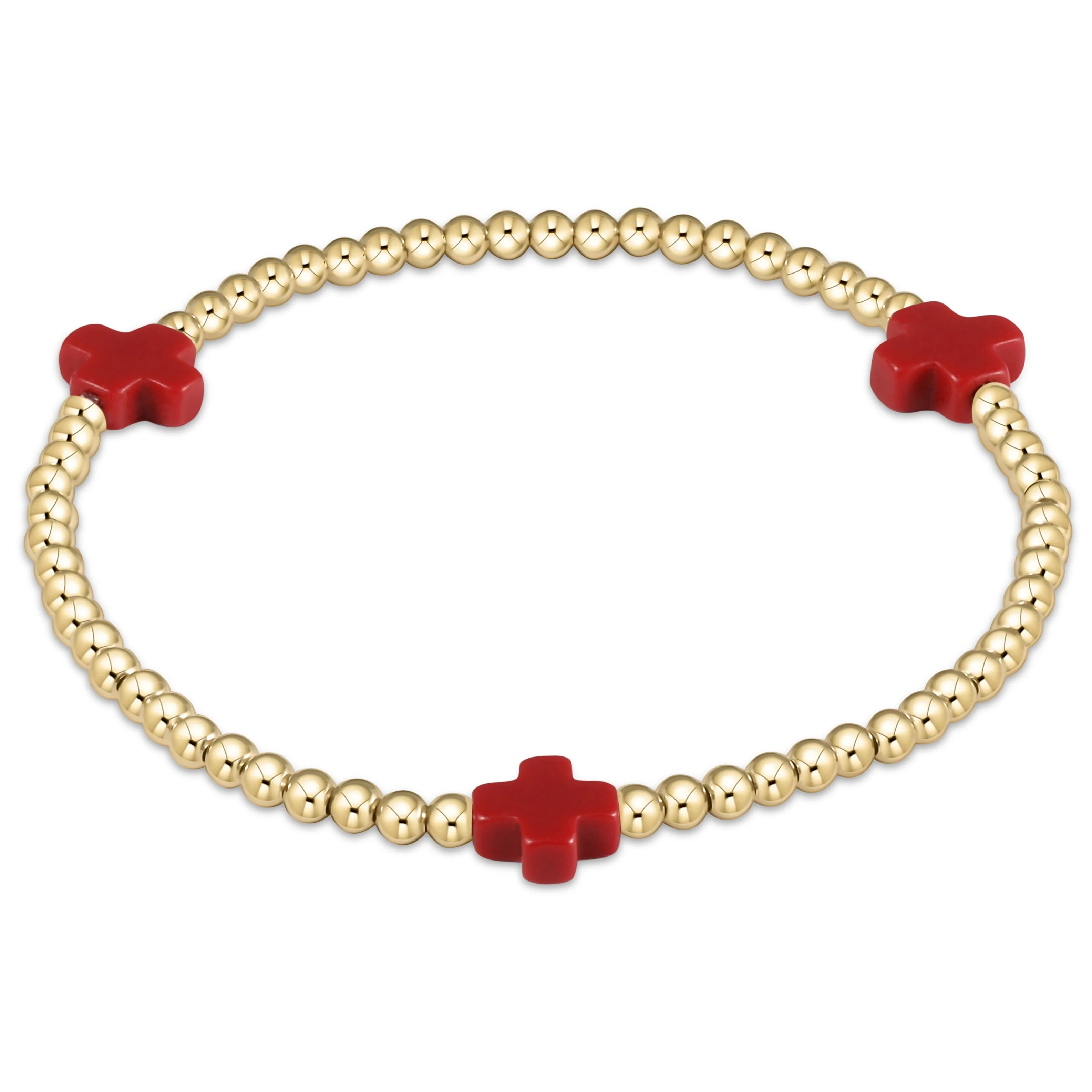 Signature Cross 3mm Gold Bracelet - Image 13