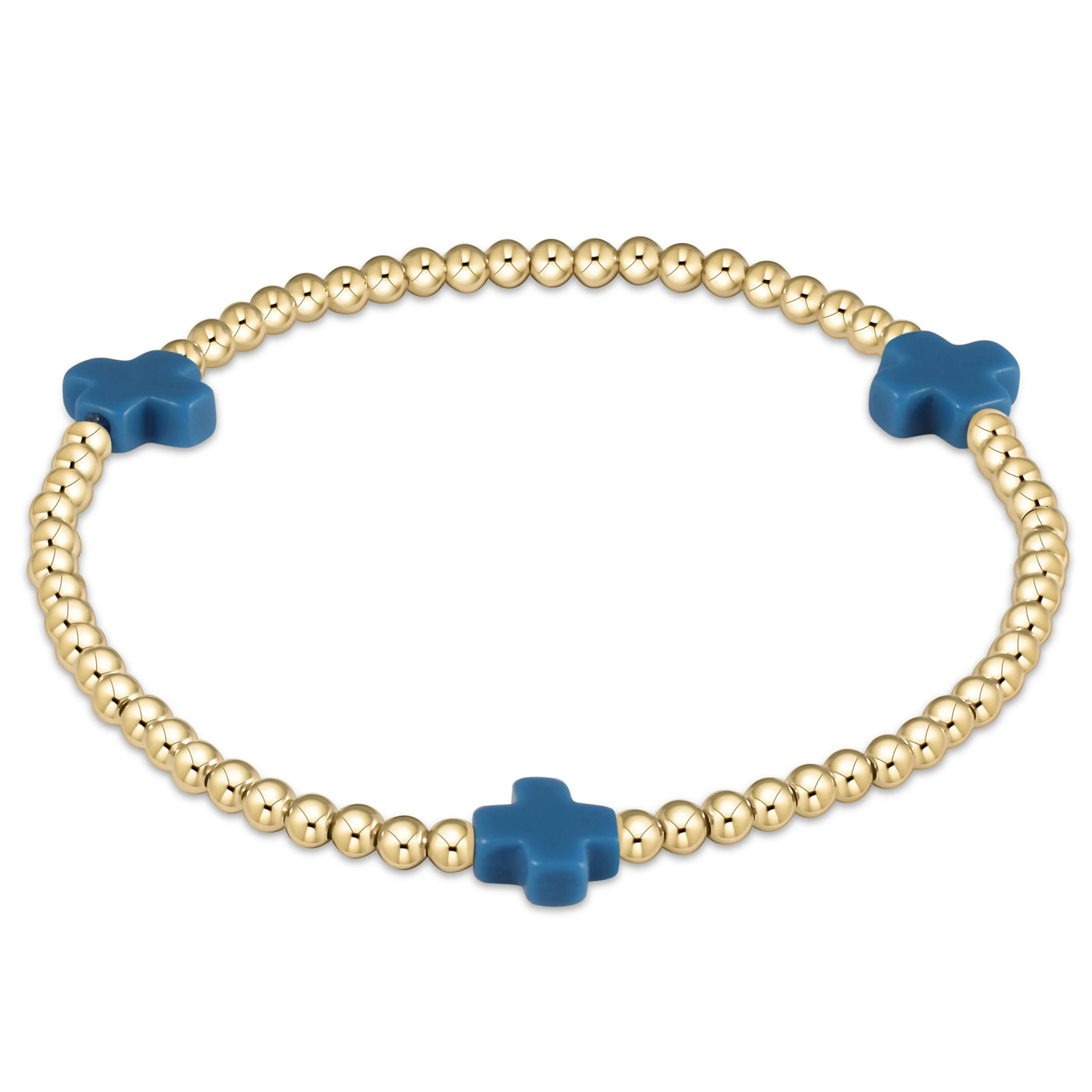 Signature Cross 3mm Gold Bracelet - Image 14