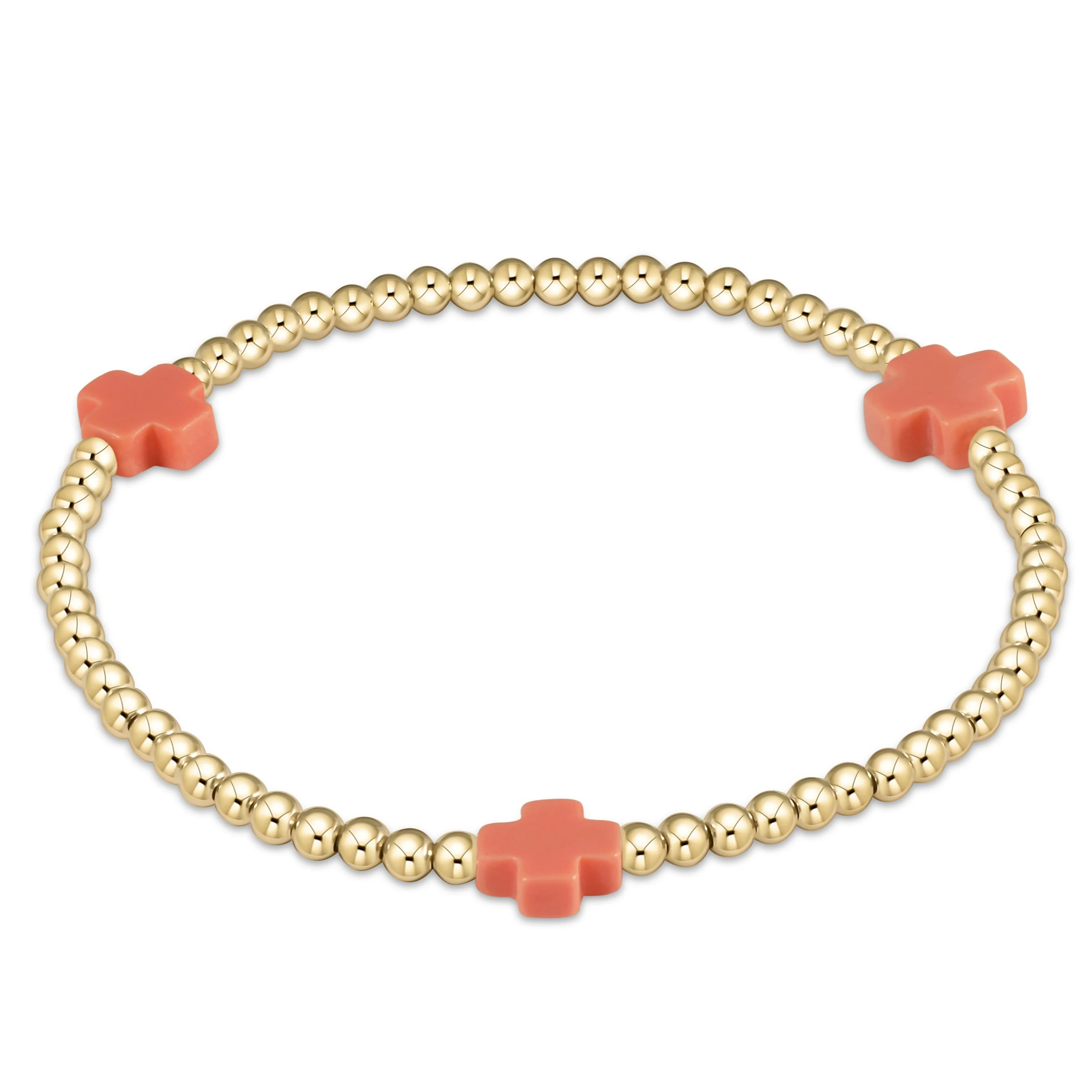 Signature Cross 3mm Gold Bracelet - Image 9